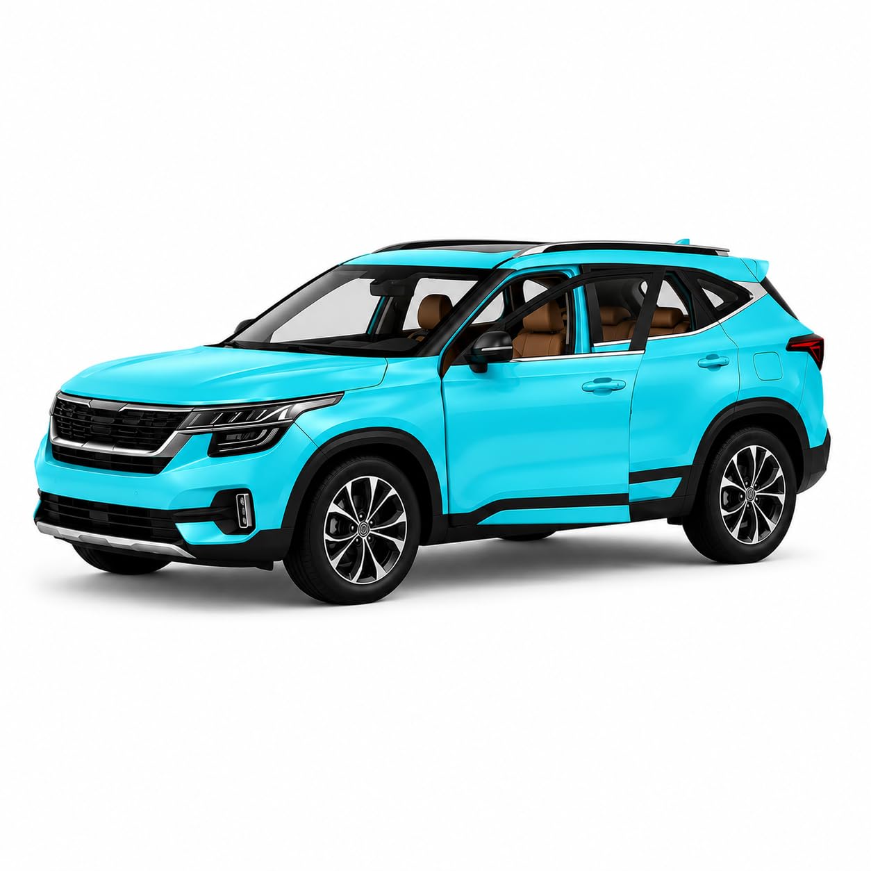 Kia Seltos style diecast plastic toy car, blue